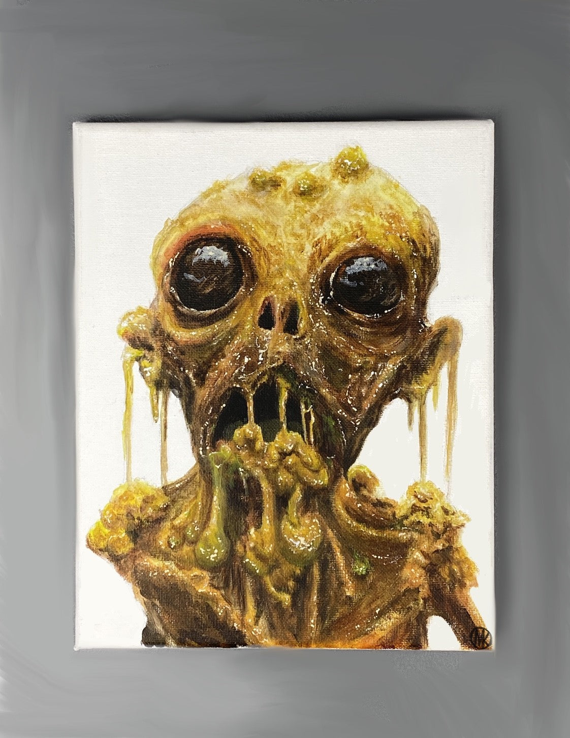 "Goo" 8"x10" Original Acrylic Painting - Portraits of Misfits and Miscreants