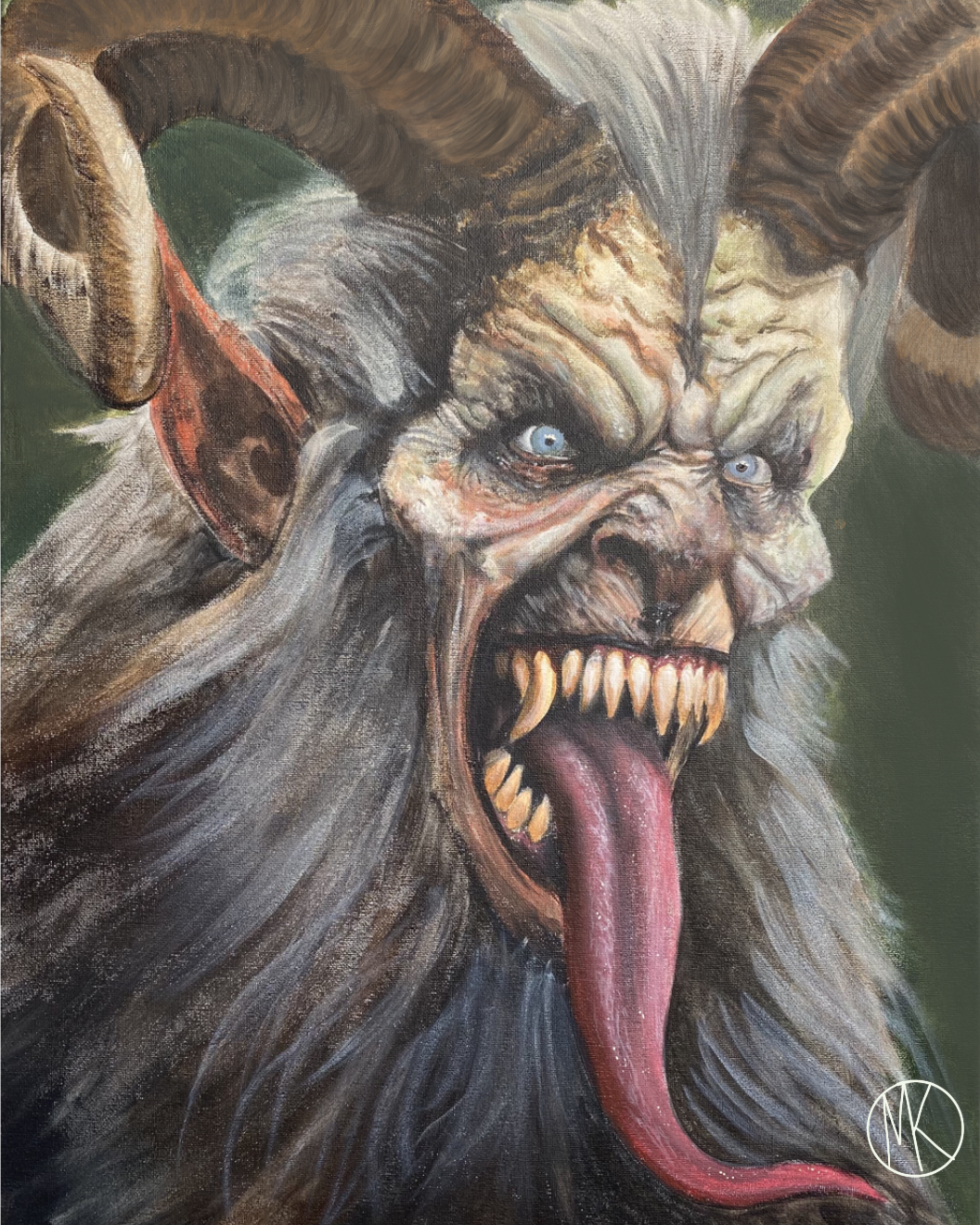 krampus monsters "Krampus" Art Print