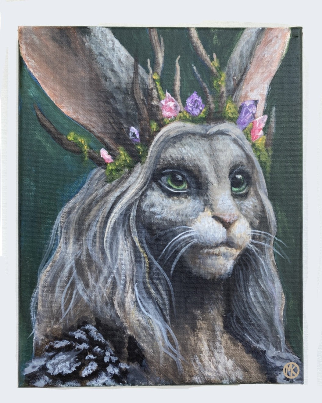 "Lady Briarhop" 8"x10" Original Acrylic Painting - Portraits of Misfits and Miscreants