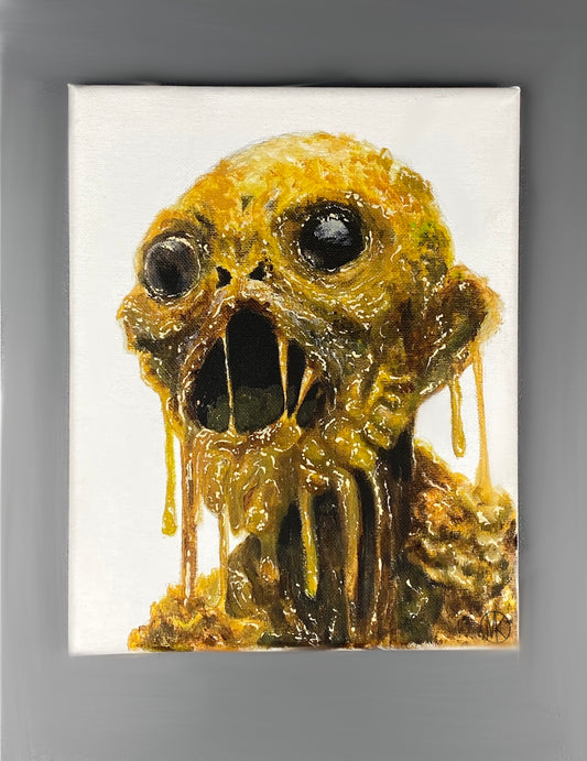 "Ooze" 8"x10" Original Acrylic Painting - Portraits of Misfits and Miscreants