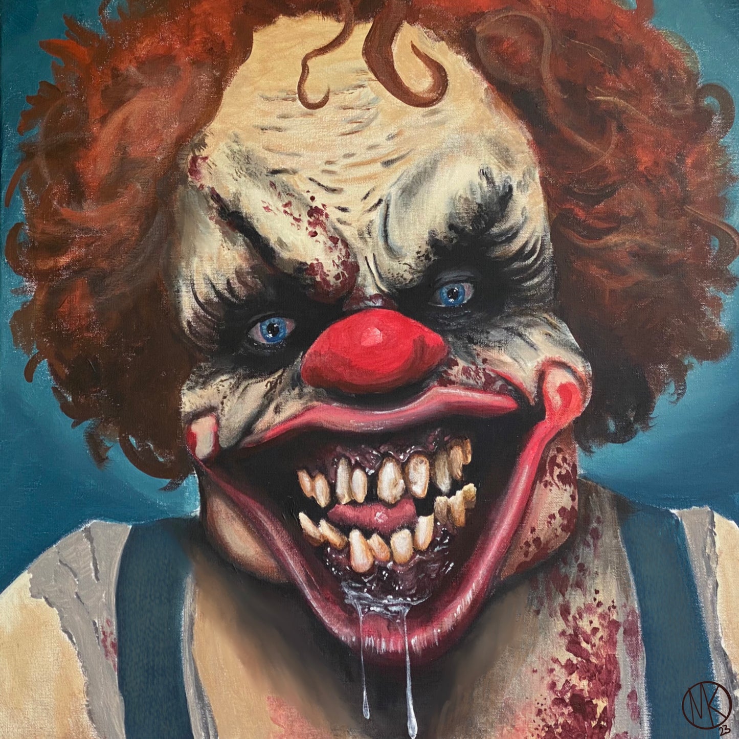 "Dimples" 12"x12" Art Print - Portraits of Misfits and Miscreants