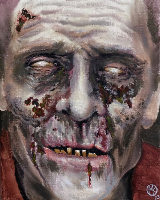 "Walter" the Zombie Art Print - Portrait of Misfits and MIscreants