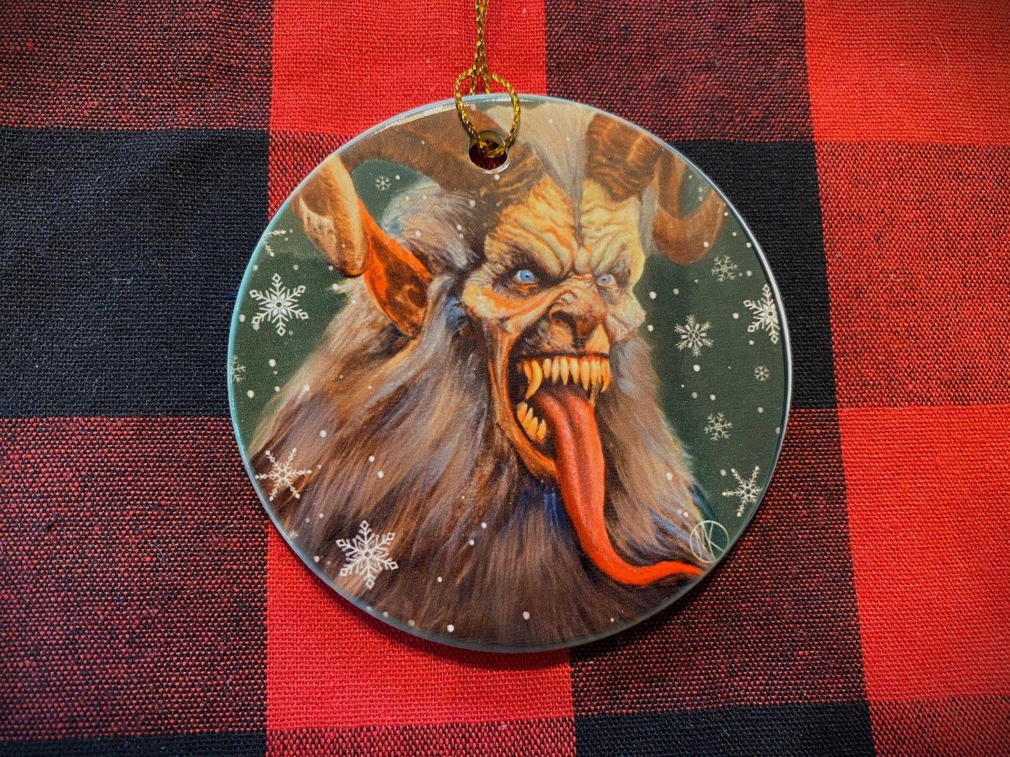 Monsters & Monsteras Krampus Ceramic Ornament - Merry Creepmas Edition