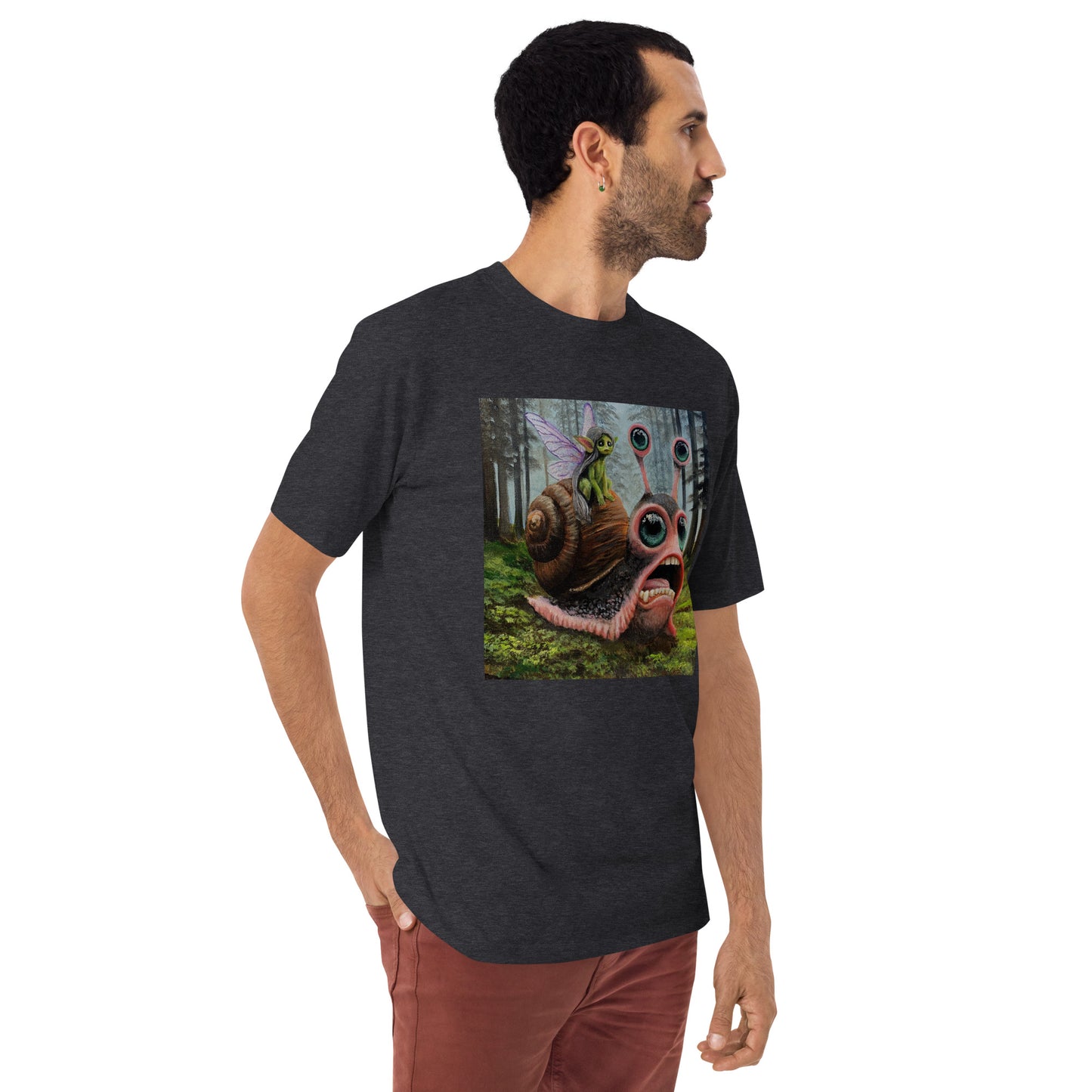 "Flutterleaf and Slimefoot" Men’s premium heavyweight tee