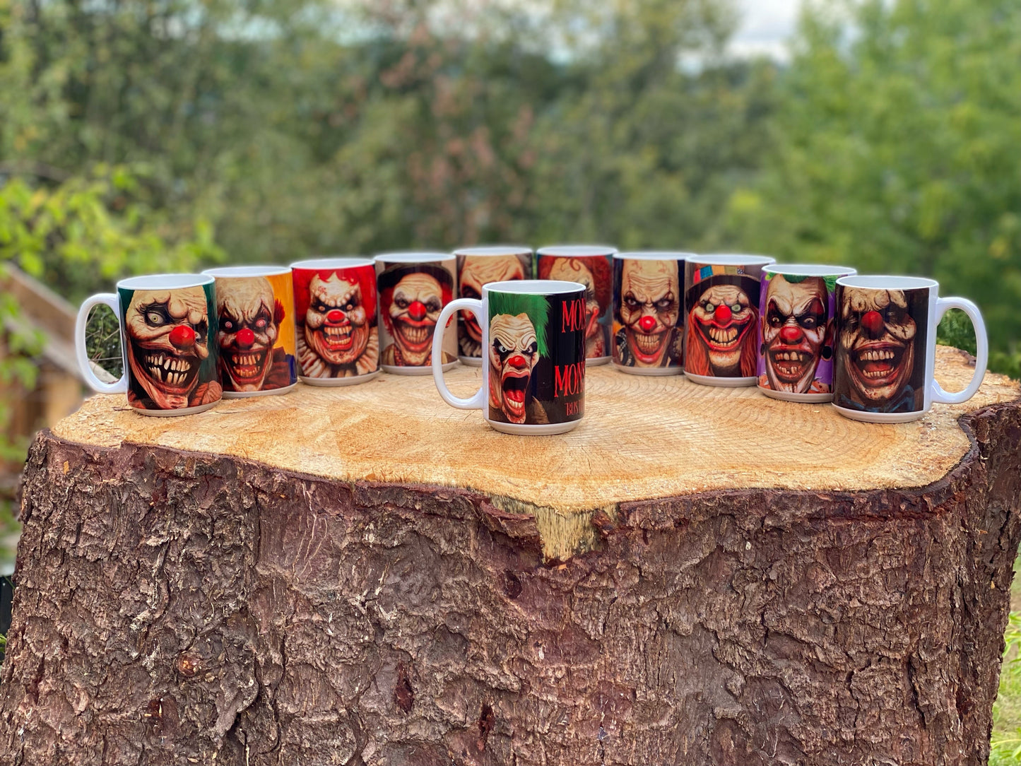 15 oz Ceramic Coffee Mug - "Portraits of Misfits and Miscreants: 13 Clowns"