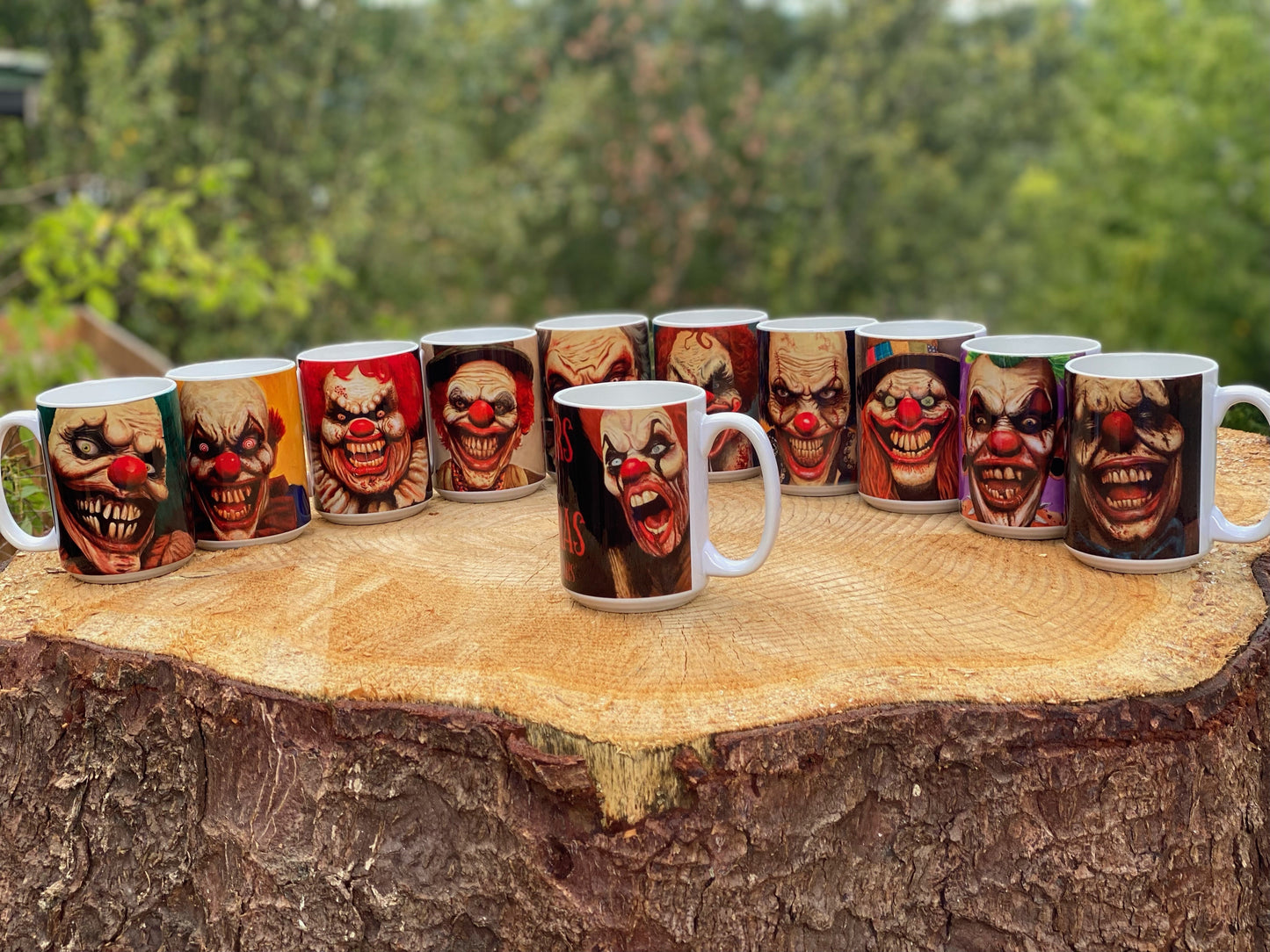 15 oz Ceramic Coffee Mug - "Portraits of Misfits and Miscreants: 13 Clowns"