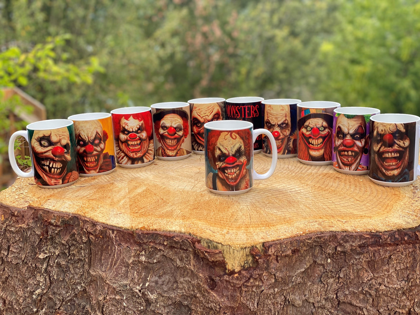 15 oz Ceramic Coffee Mug - "Portraits of Misfits and Miscreants: 13 Clowns"