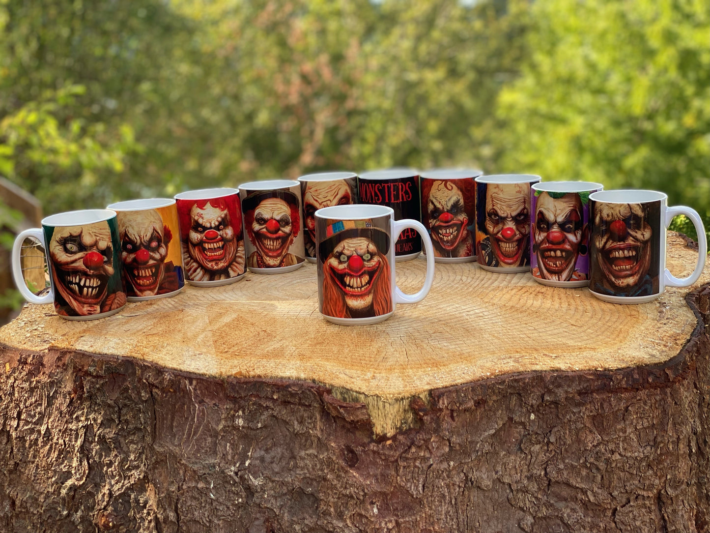 15 oz Ceramic Coffee Mug - "Portraits of Misfits and Miscreants: 13 Clowns"