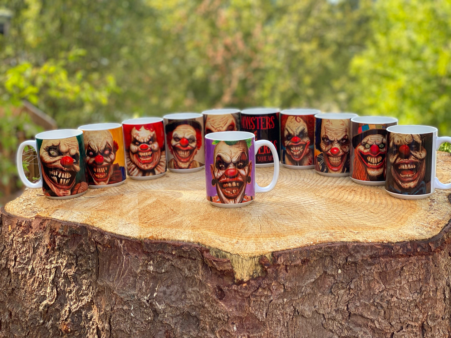 15 oz Ceramic Coffee Mug - "Portraits of Misfits and Miscreants: 13 Clowns"