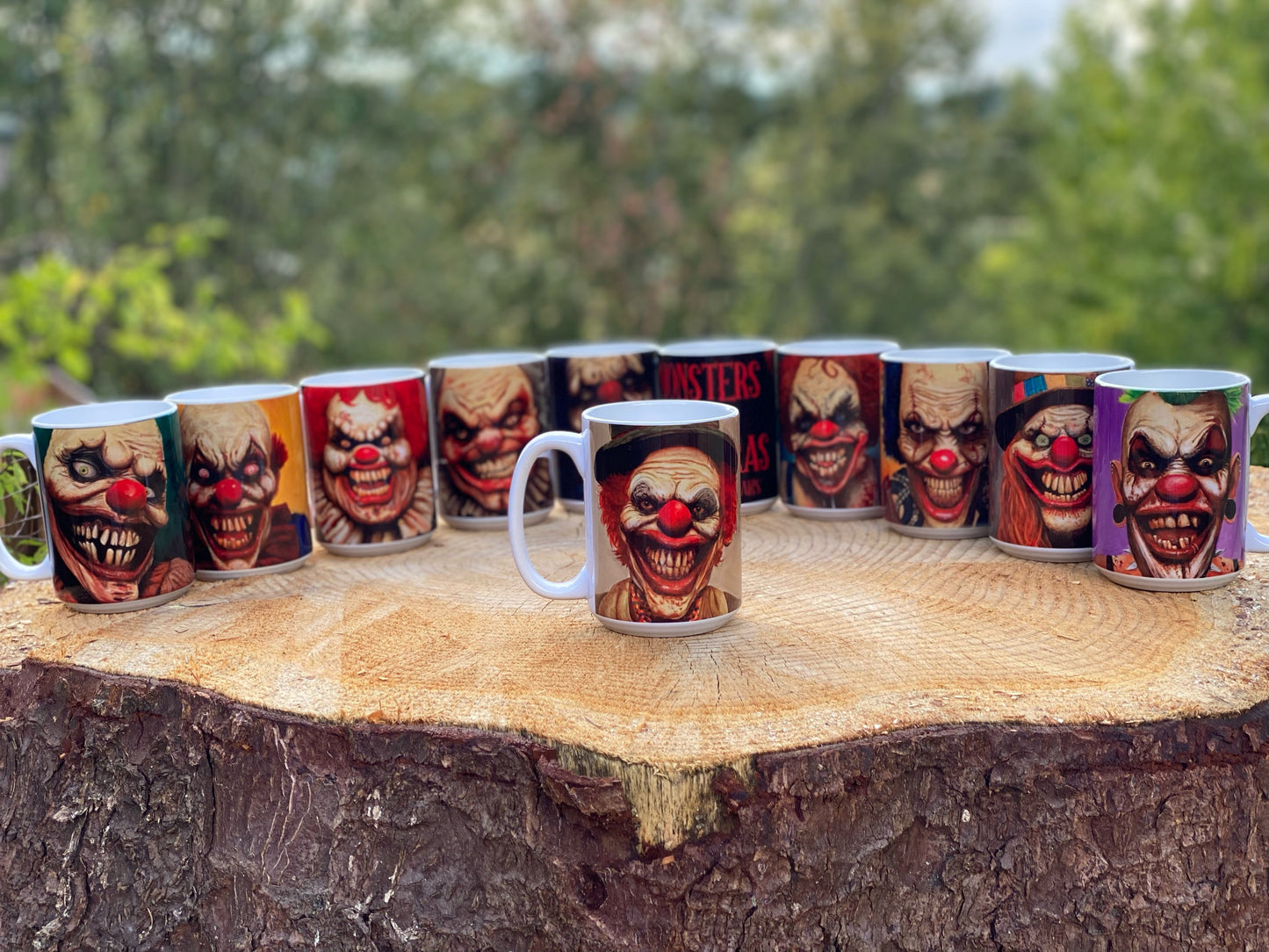 15 oz Ceramic Coffee Mug - "Portraits of Misfits and Miscreants: 13 Clowns"