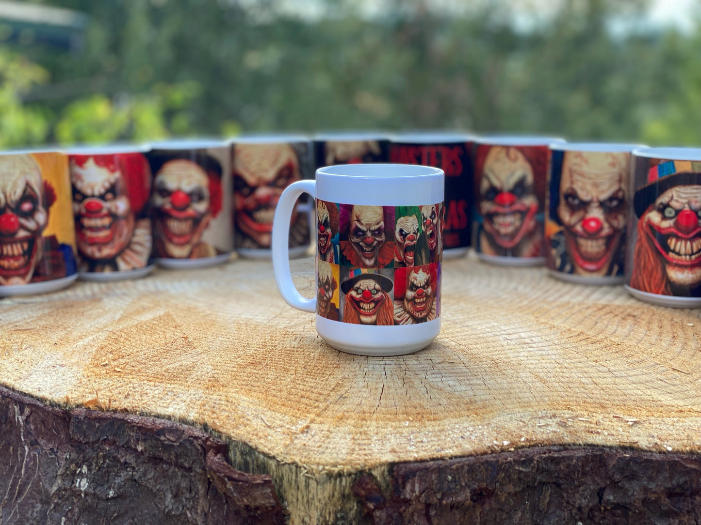 15 oz Ceramic Coffee Mug - "Portraits of Misfits and Miscreants: 13 Clowns"