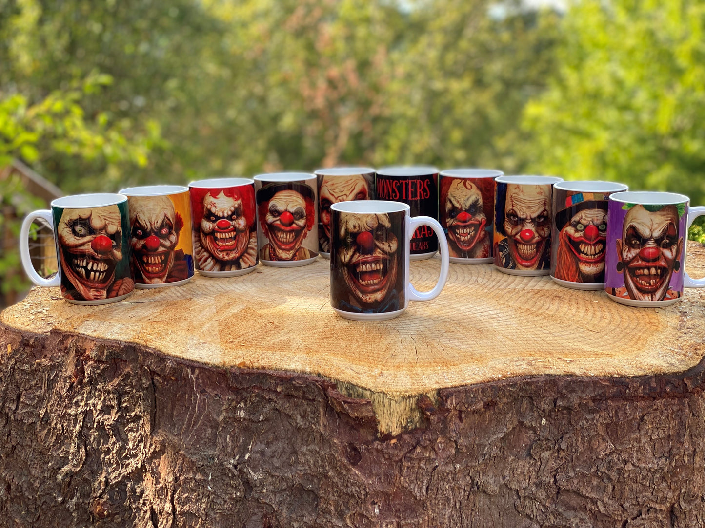 15 oz Ceramic Coffee Mug - "Portraits of Misfits and Miscreants: 13 Clowns"