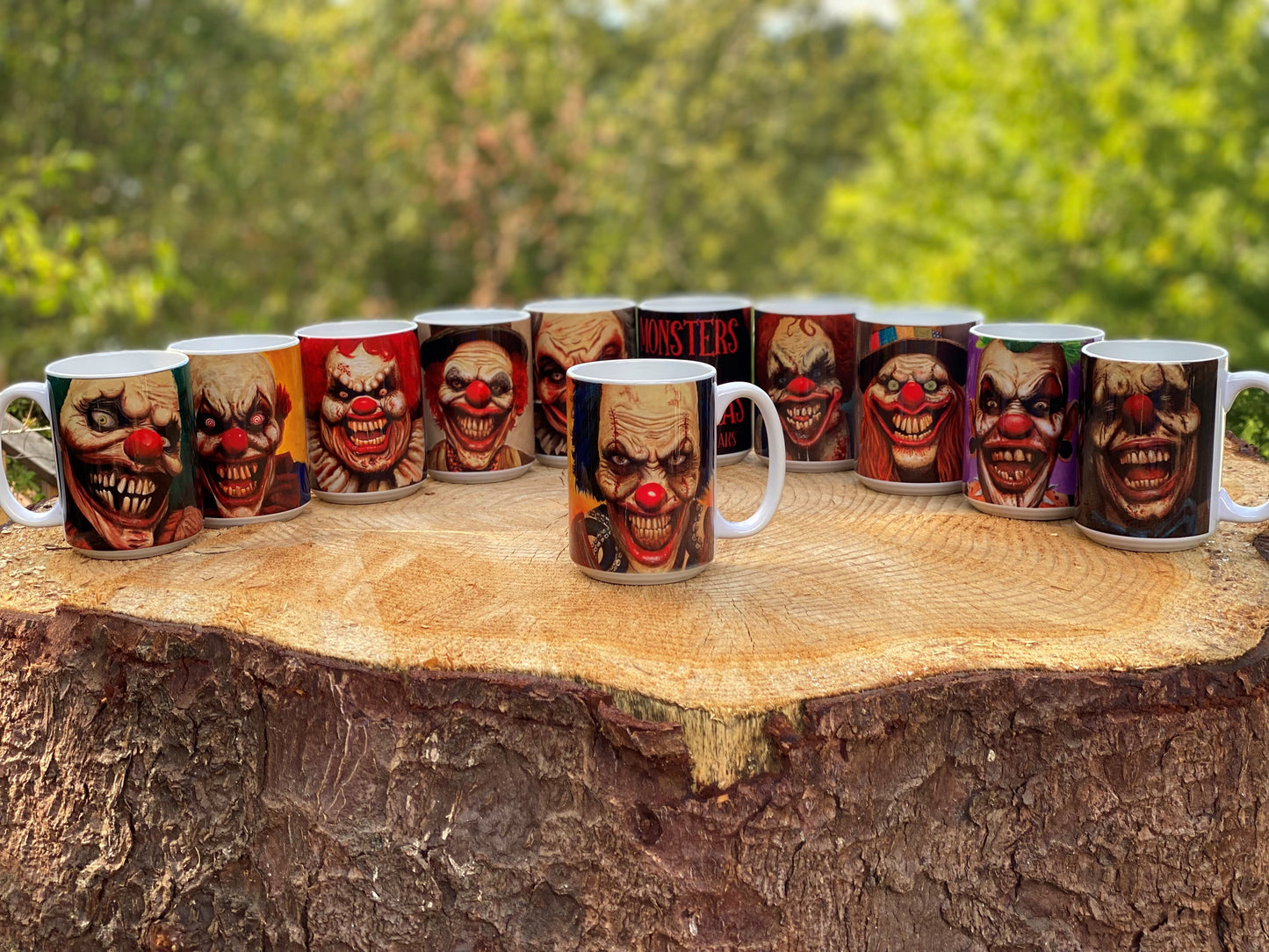 15 oz Ceramic Coffee Mug - "Portraits of Misfits and Miscreants: 13 Clowns"