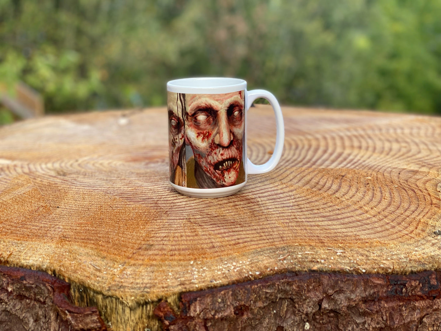 15 oz Ceramic Coffee Mug - Portraits of Misfits and Miscreants - Zombies